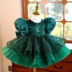 Majestic Brocade Kids Frock - Image 3
