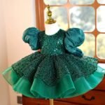 Majestic Brocade Kids Frock - Image 2