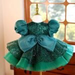 Majestic Brocade Kids Frock - Image 4