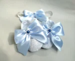 Glitter & Satin Baby Shoes Set | Cinderella Blue Bow - Image 3