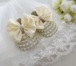 Silver Glitter & Pearl Baby Shoes - Image 2