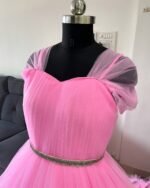 Ocean Teal Ruffle Tulle Gown - Image 4