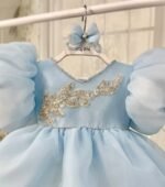 Sky Blue High-Low Frock - Image 2