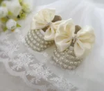 Silver Glitter & Pearl Baby Shoes - Image 9