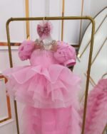 Pink Princess Dazzling Birthday Frock - Image 4