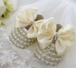 Silver Glitter & Pearl Baby Shoes - Image 5