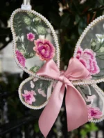 Enchanted Floral Embroidered Fairy Wings - Image 7