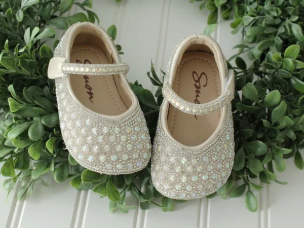 Glimmering Pearl & Crystal Flats