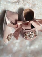 Rose Velvet Pearl Booties - Image 6