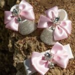 Pink Crystal Bow Set
