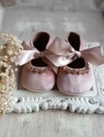 Velvet Ribbon Christening Booties - Image 7