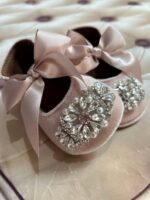 Rose Velvet Pearl Booties - Image 2