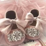 Rose Velvet Pearl Booties