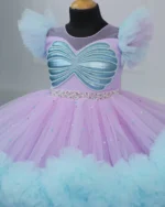 Purple & Blue Beaded Gown - Image 3