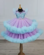 Purple & Blue Beaded Gown - Image 2