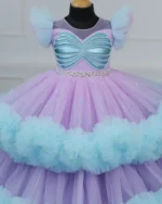 Purple & Blue Beaded Gown - Image 5