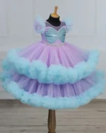 Purple & Blue Beaded Gown - Image 6