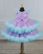 Purple & Blue Beaded Gown - Image 4