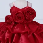Crimson Rose Petal Frock - Image 5
