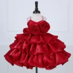 Crimson Rose Petal Frock - Image 2