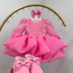 Fuchsia Sparkle Bubble Frock