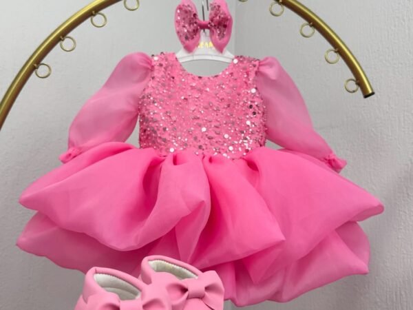 Fuchsia Sparkle Bubble Frock