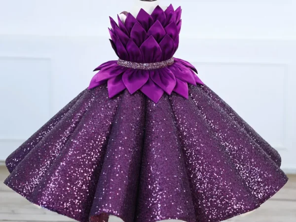 Royal Amethyst Petal Dress