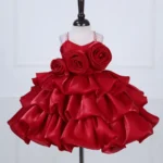 Crimson Rose Petal Frock