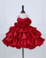 Crimson Rose Petal Frock