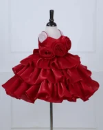 Crimson Rose Petal Frock - Image 7
