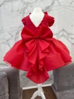 Crimson Royal Bow Drama Dress - Image 8