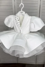 White Crystal Princess Party Dress - Image 4