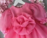 Pink Rose Bloom Party Frock - Image 4