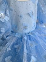 Sky Blue Butterfly Fantasy Frock - Image 3
