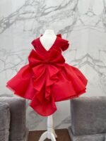 Crimson Royal Bow Drama Dress - Image 2