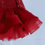 Ruby Red Sequin Princess Dress - Image 4