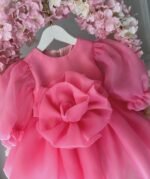 Pink Rose Bloom Party Frock - Image 5