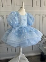 Sky Blue Butterfly Fantasy Frock - Image 5