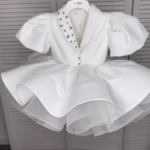 White Crystal Princess Party Dress
