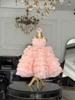 Shimmering Pink Fairy Princess Frock - Image 4