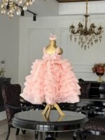 Shimmering Pink Fairy Princess Frock - Image 2