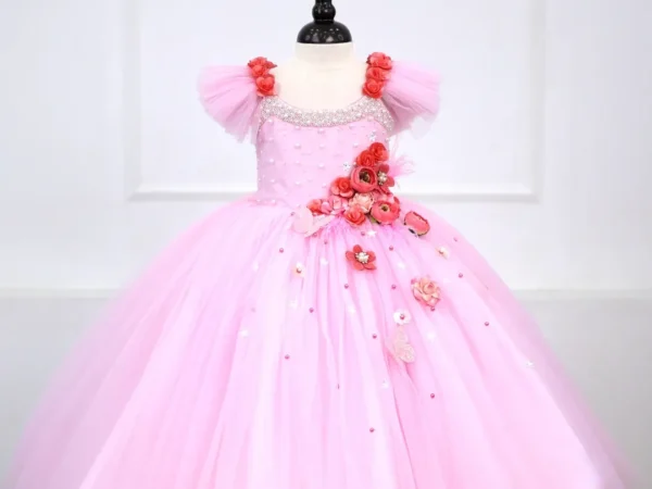 Red Rose Bloom Party Dress