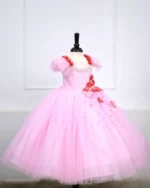 Red Rose Bloom Party Dress - Image 3