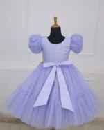 Floral Embroidered Puffy Party Frock for Girls - Image 2